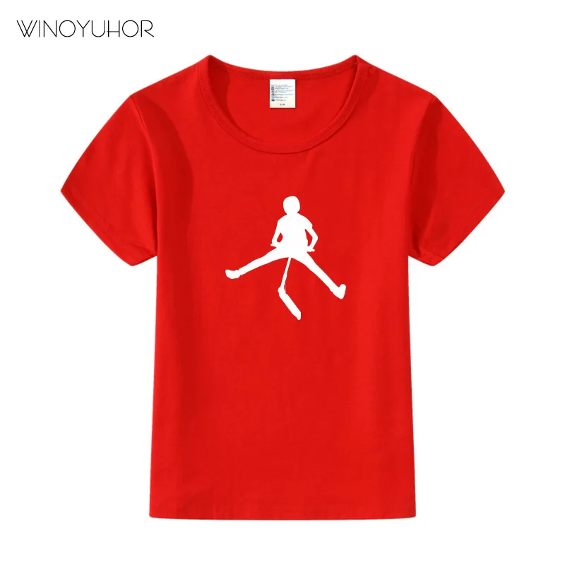 Крутая футболка с принтом «Stunt Scooter» для детей, лето, повседневные топы с короткими рукавами, футболка в стиле хип-хоп для маленьких мальчиков и девочек, одежда - Цвет: Red