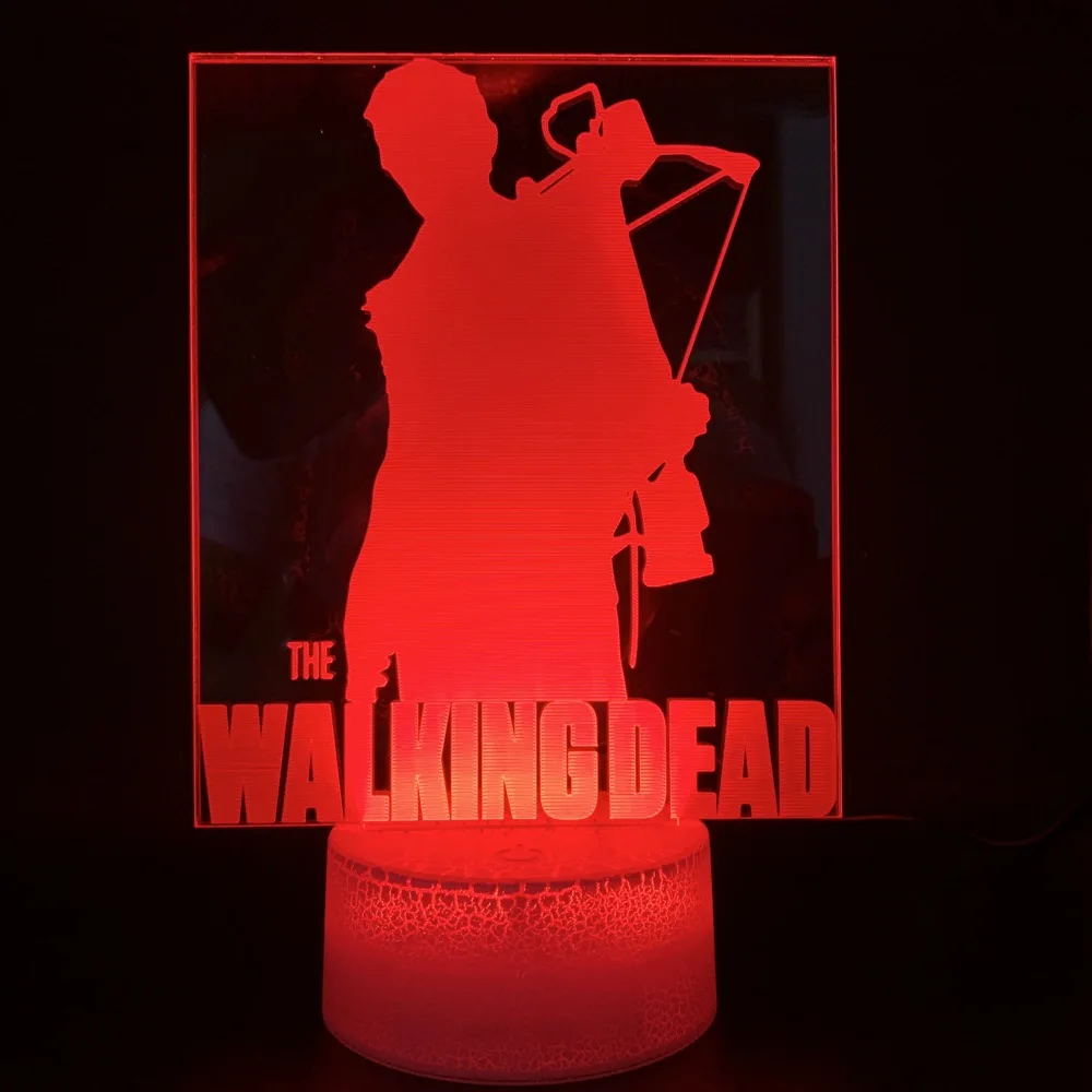 Novelty Lights Movie The Walking Dead Home Decoration Bright Base Birthday Gift for Baby Bedroom Decor 3d Led Night Light Lamp