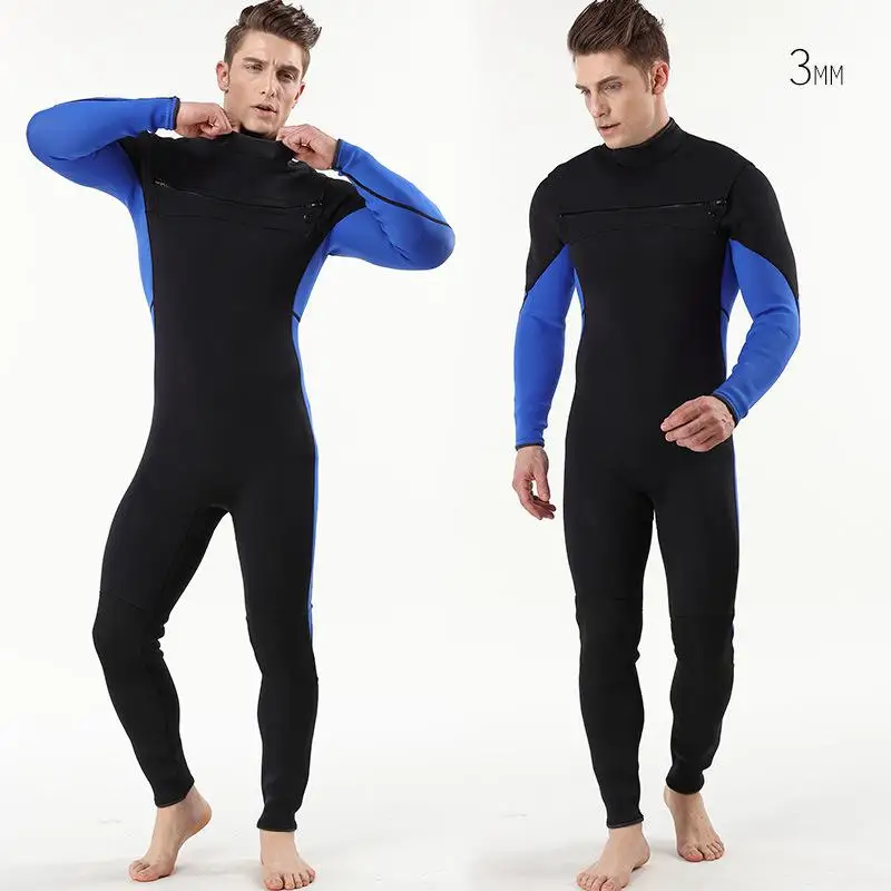 Передняя молния гидрокостюм для подводного плавания для мужчин 3 мм неопрен плавательный костюм для серфинга дайвинга Триатлон подводной охоты мокрого костюма полный боди - Цвет: MY030