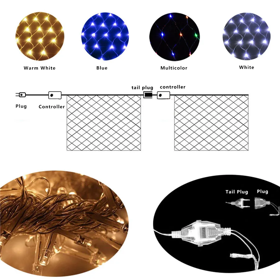 2x2 m 3x2 m 144 leds jardín masa neta Hada Cadena de luz árbol de Navidad-wrap linterna al aire libre de interior luce vacaciones de Navidad 2x2 m 3x2 m 144 leds jardín masa neta Hada Cadena de luz árbol de Navidad-wrap linterna al aire libre de interior luce vacaciones de Navidad