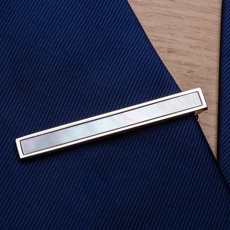 Muduh Collection quality cufflinks stickpin tie pin men wedding present white conch tie clip cufflinks stickpin 2017 products free shipping