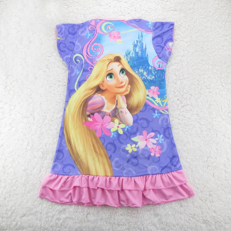 

In stock Hot 4pcs/1lot magic country Girls sleepwear nightgown cartoon popular children's wear New 2015 in cartoon nightgown