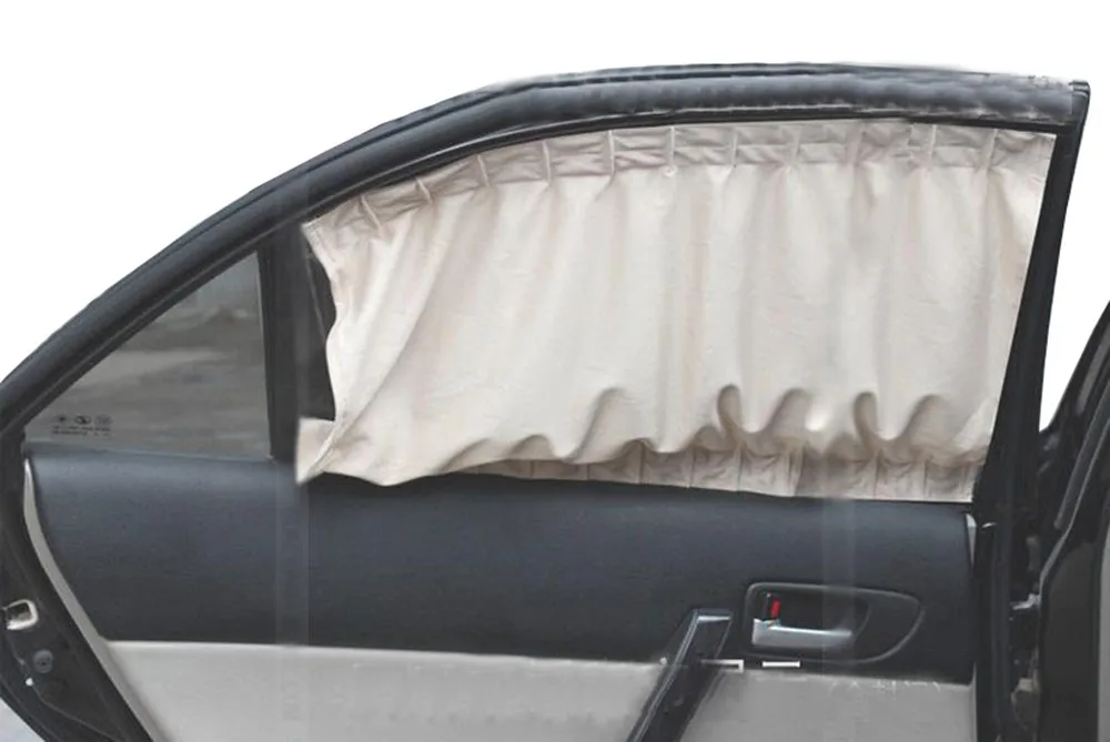 

Car Curtains 2X Car Sun Shade Side nylon Mesh Window Curtain Foldable Sunshade UV Protection Sunblind For Auto Car Styling