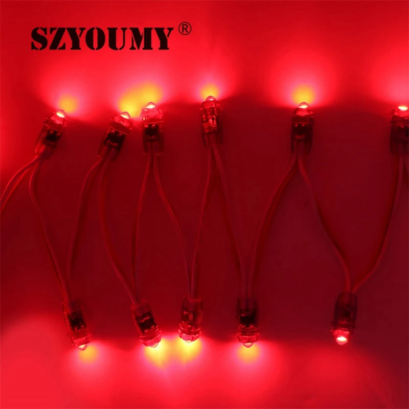 Красный SZYOUMY Led String модуль один Цвет супер Яркость светодиодные точки пикселей свет IP68 Ad с подсветкой письма канала RGB - Цвет: Красный