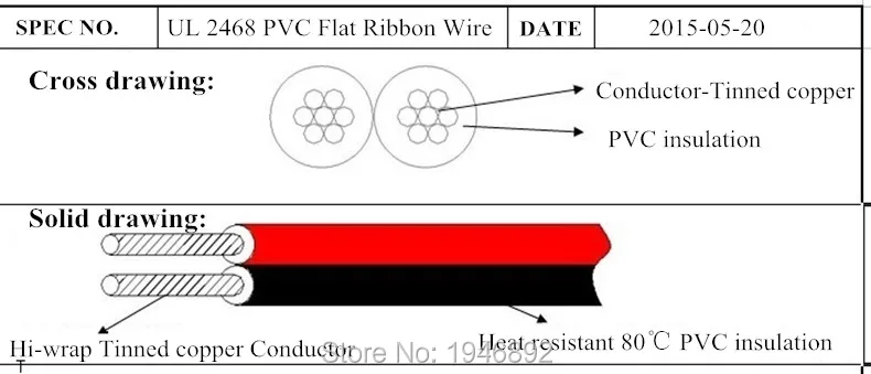 Выдерживающие погружение до 30 метров-сердечник из луженой меди 24 AWG, 2 контактный кабель, многожильный провод с ПВХ-изоляцией провода обслуживание на основе ваших детальных требований кабель Электрический продл