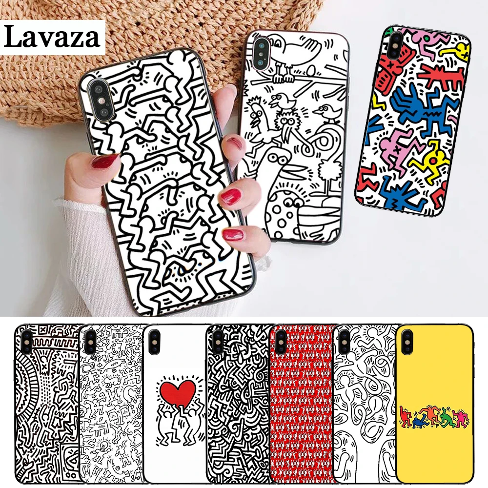 

Lavaza Keith Haring Silicone Case for iPhone 5 5S 6 6S Plus 7 8 X XS Max XR