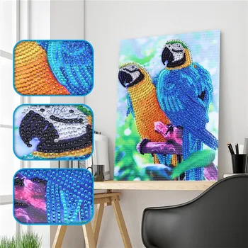 

5D DIY Diamond Embroidery Animal Drill Cartoon Parrot diamond painting Rhinestone Cross Stitch Gift kids toys home wall decor