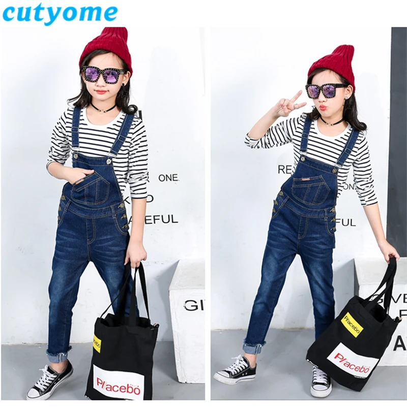 teenage girls denim overalls07