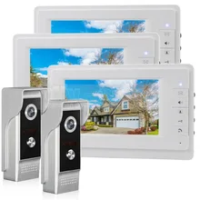 DIYSECUR 7 inch TFT Color LCD Display Video Door Phone Video Intercom Doorbell 700TVLine HD IR Night Vision Camera 2V3