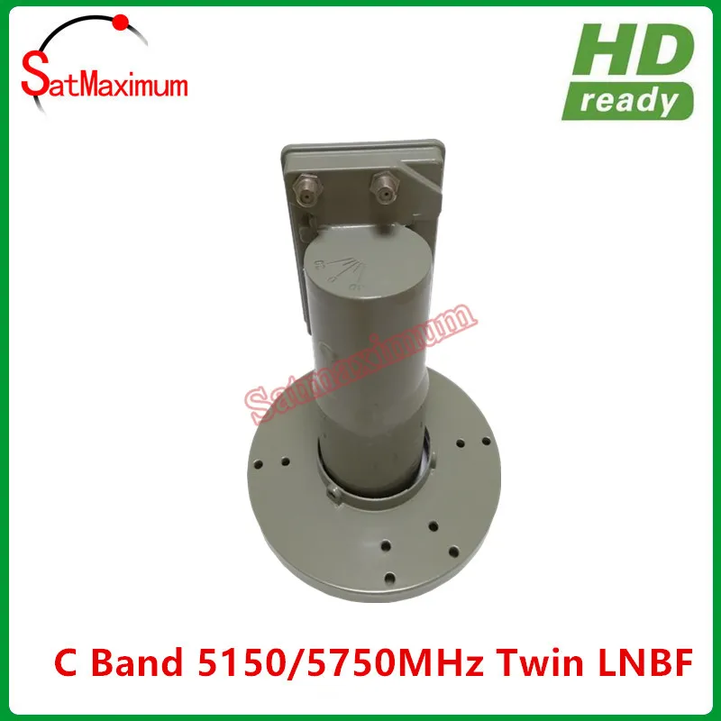 Двойной(2) Выход C band LNBF L. O 5150/5750MHz gain 65dB LNB с скалярным кольцом