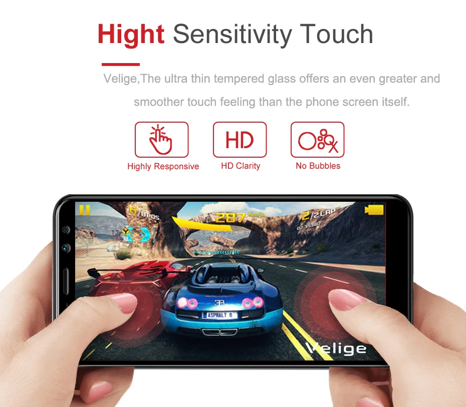 Velige Full Cover Tempered Glass for Huawei Nova 2i Nova2i 2 i Screen Protector Real 2.5D 9H Hardness Safety Glass (3)