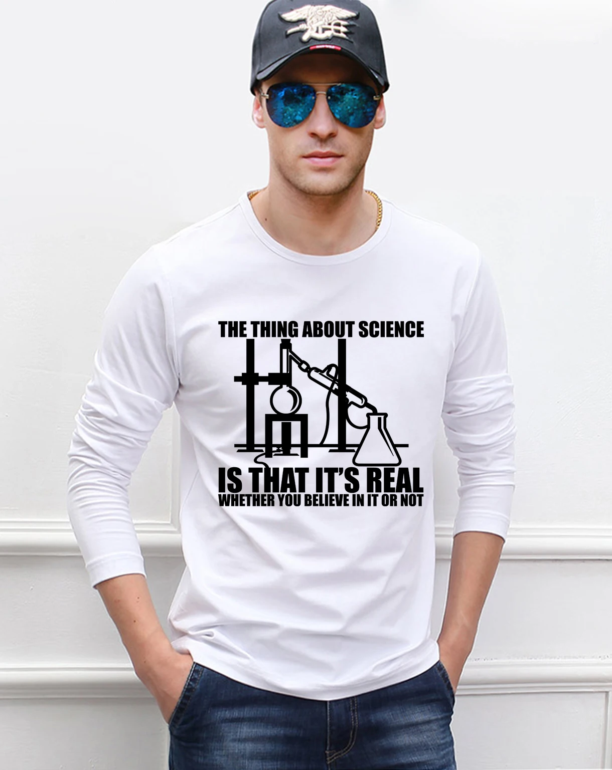 

Adult Chemistry Science men's long sleeve T-shirts 2020 new autumn 100% cotton comfortable fashion casual slim fit men t shirts