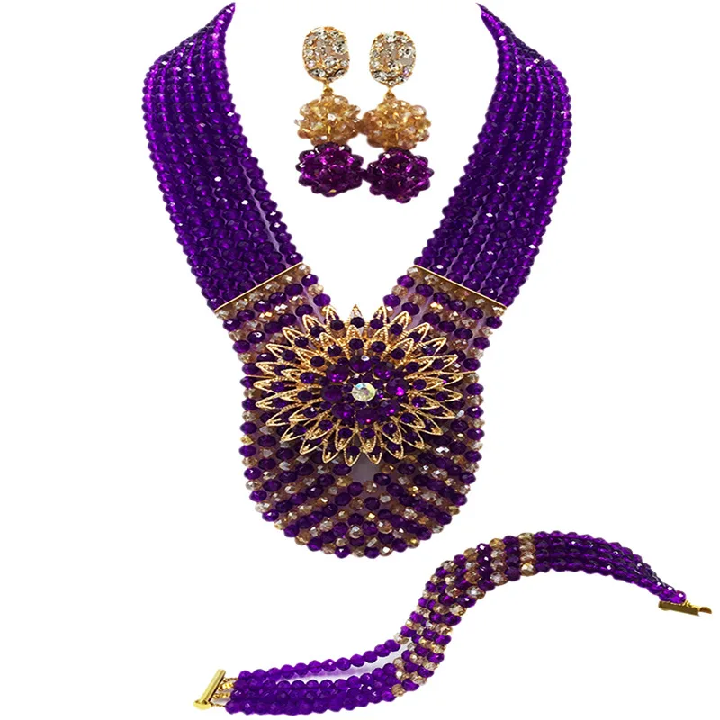 Ювелирный Комплект из колье и серёг в африканском стиле|african beaded jewelry|wedding necklace