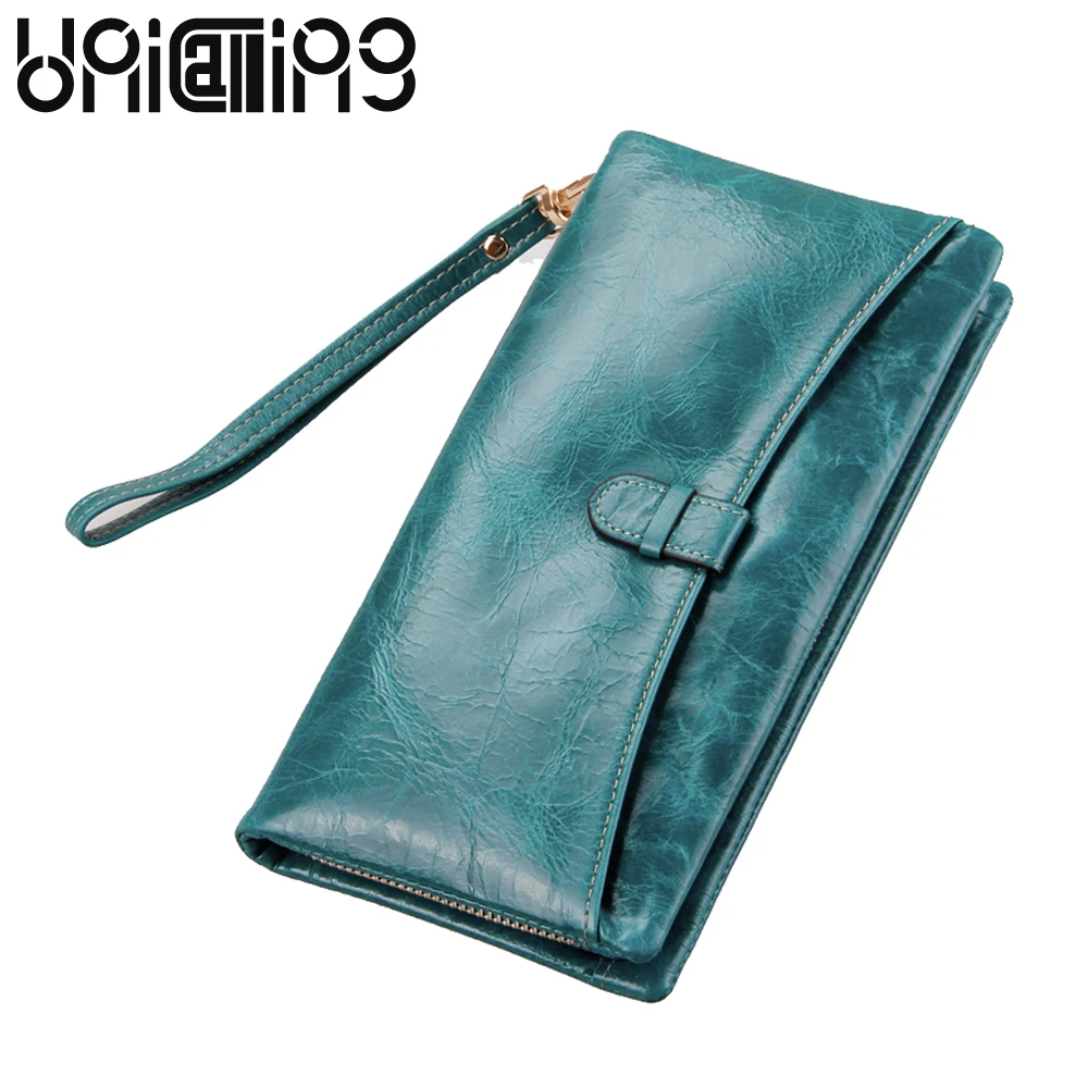Fashion European and American Style wrist strap leather wallet solid