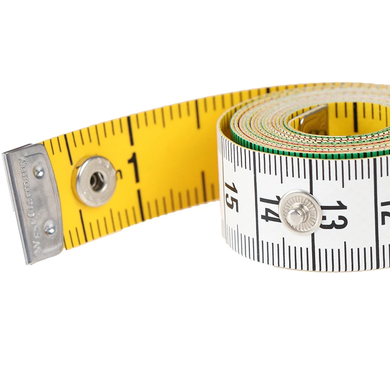 

1.5M Button Tailor Measure Tape Sewing Tools Flat Tape Body Measuring Tool 60inch 150cm