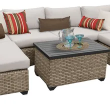 Классическая мебель наружная ротанговая плетеная мебель 7 шт. секционный диван набор