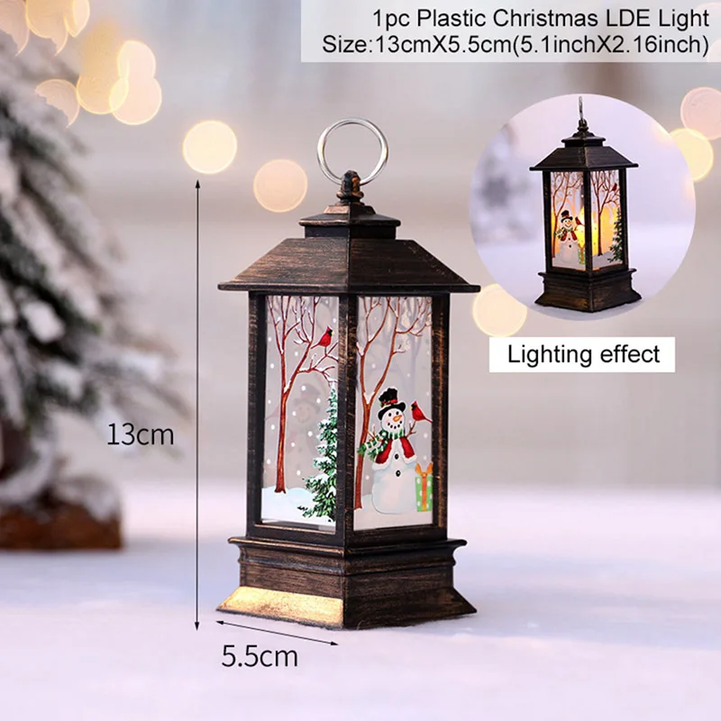 PATIMATE Christmas Decorations for Home Led Christmas Ornament LED Tea Light Candles Christmas Tree Decoration Xmas Party Decor - Цвет: Copper Snowman Light