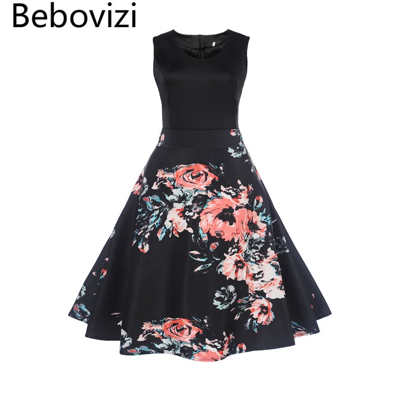 Bebovizi 2018 V-neck Audrey Hepburn Vintage Tunic ...
