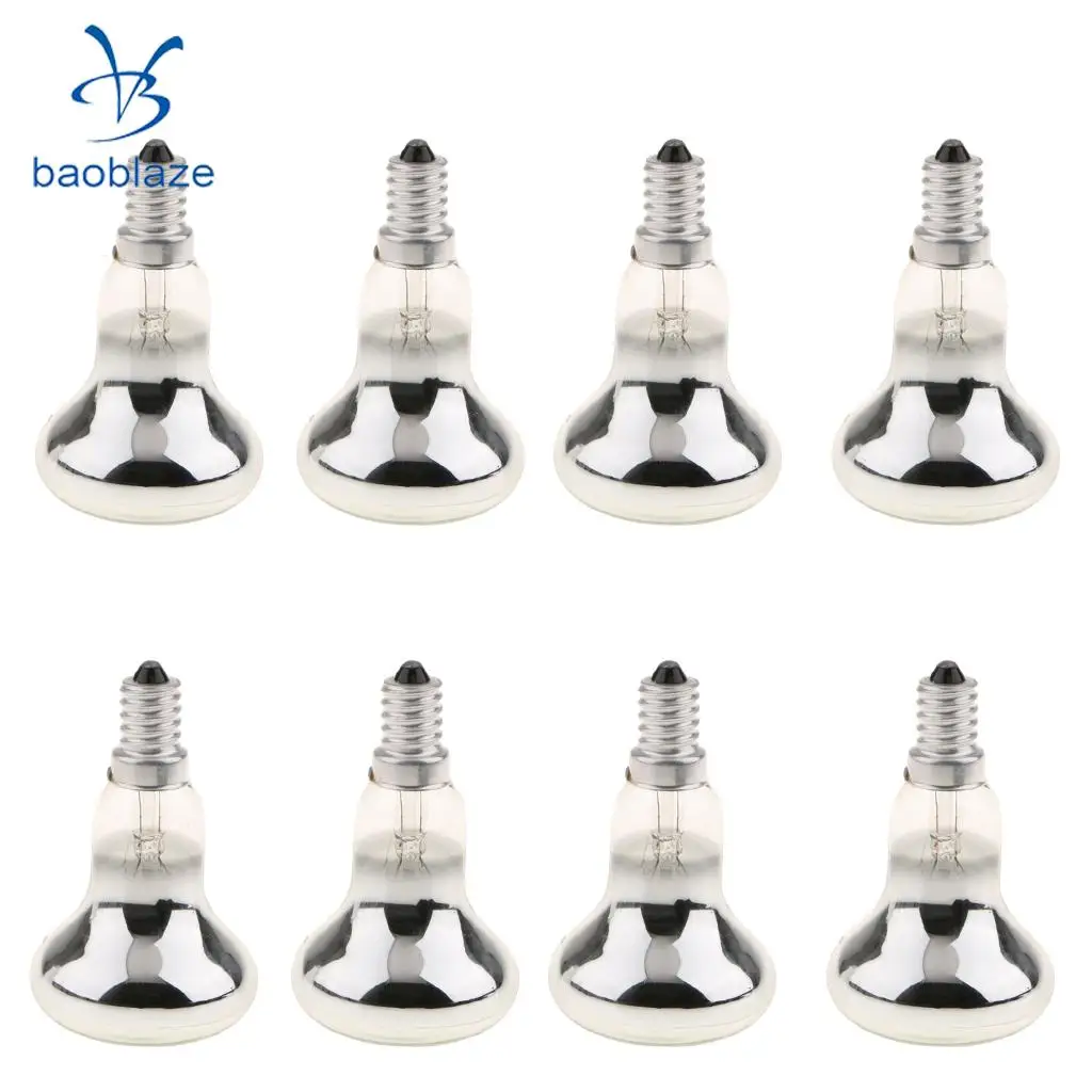 

8Pcs E14 R50 Reflector Type Spotlight Spot Light Bulb Lava Lamp Replacement Small Screw SES 40W