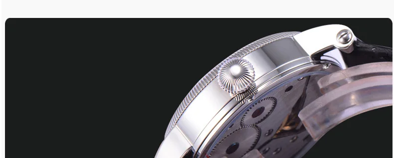 Parnis 43MM Mão Mecânica Do Vento Assista