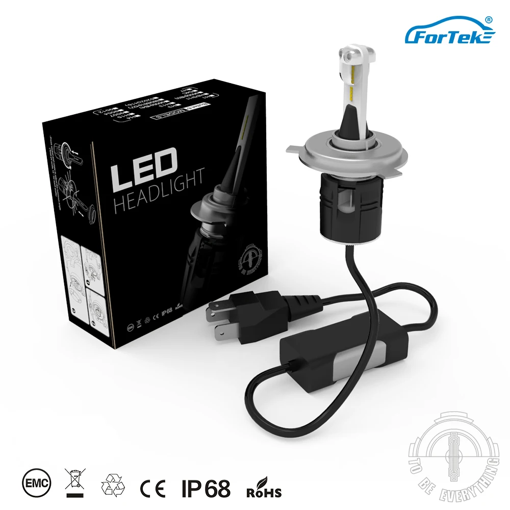 FORTEK LED Headlight Bulb CAR ROVER 48W 7200Lumens Extremely Bright Conversion Kit Diamond White 6000K Fog Light Bulbs H4/H7/H11 |
