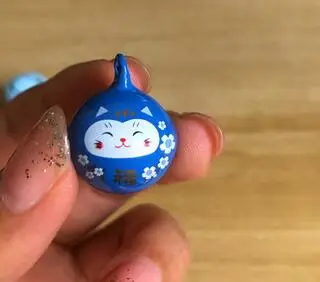 5 шт. Lucky cat DIY ручной работы Манеки Неко Sakuran Fortune bells медные колокольчики амулеты «сделай сам» - Окраска металла: 5pcs blue