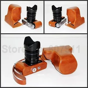 

Brown Leather Camera case bag Grip Shoulder Strap for Fujifilm Fuji X-E2 X-E1 XE1 XE2 Mirrorless System Camera