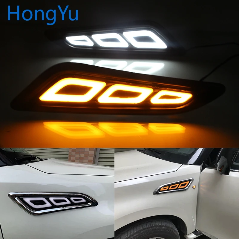 

Аксессуары для Nissan Patrol Y62 Armada 2014 2015 2016 2017 2018 2019 светодиодная система хромированные боковые вентиляционные отверстия боковое крыло