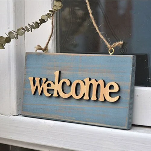 Welcome Sign Open Closed Sign Wooden Hanging Plaque Door Window Cafe Shop 6L Welcome Sign Open Closed Sign Wooden Hanging Plaque Door Window Cafe Shop 6L