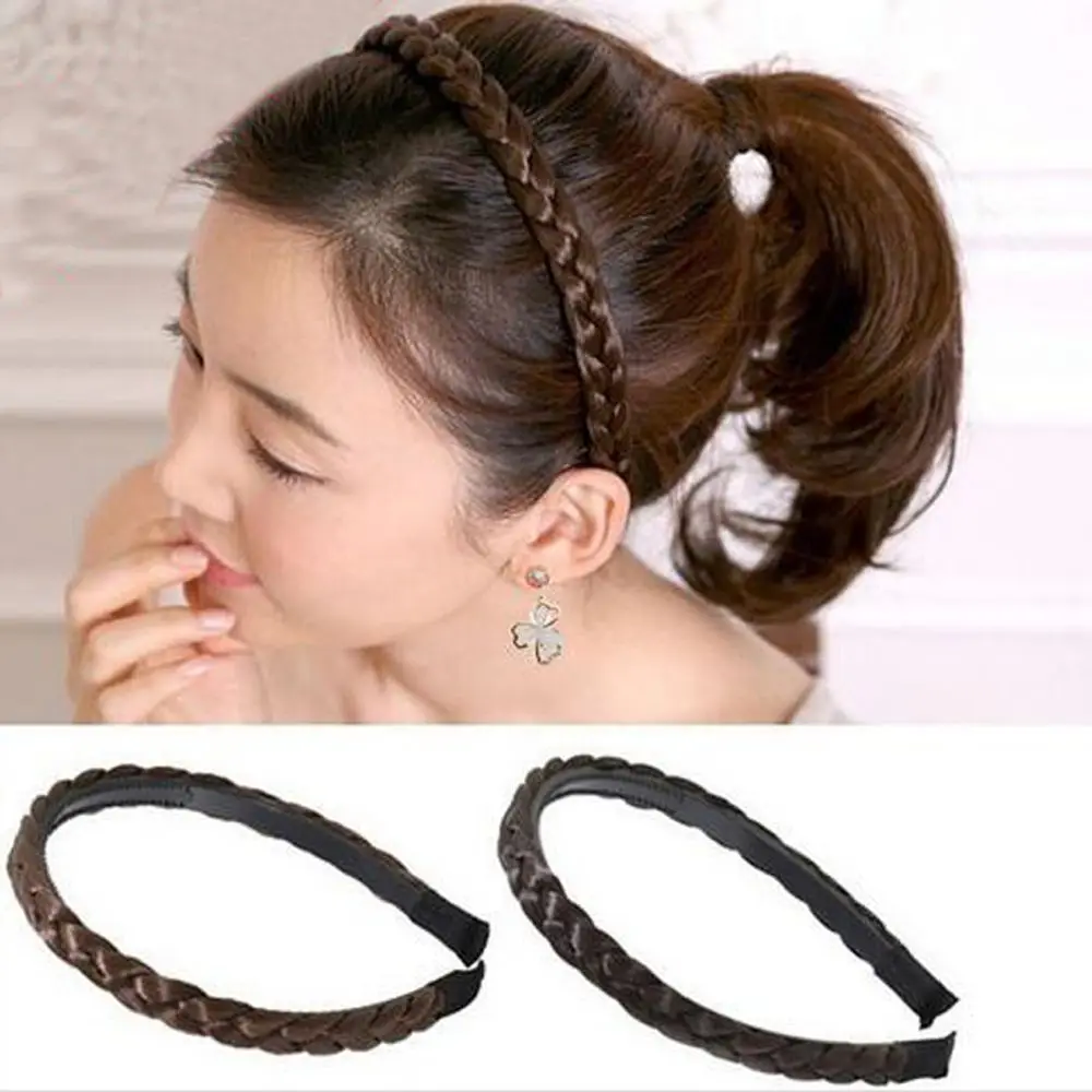 1 Pcs Fashion Style WomenTwisted Wig Braid Hair Band Braided Headband