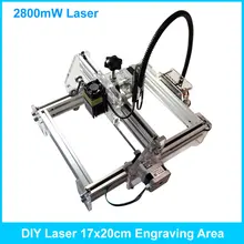 2800mW Blue Laser Engraving Machine Mini DIY Laser Engraver IC Marking Printer Carving Size 17*20CM