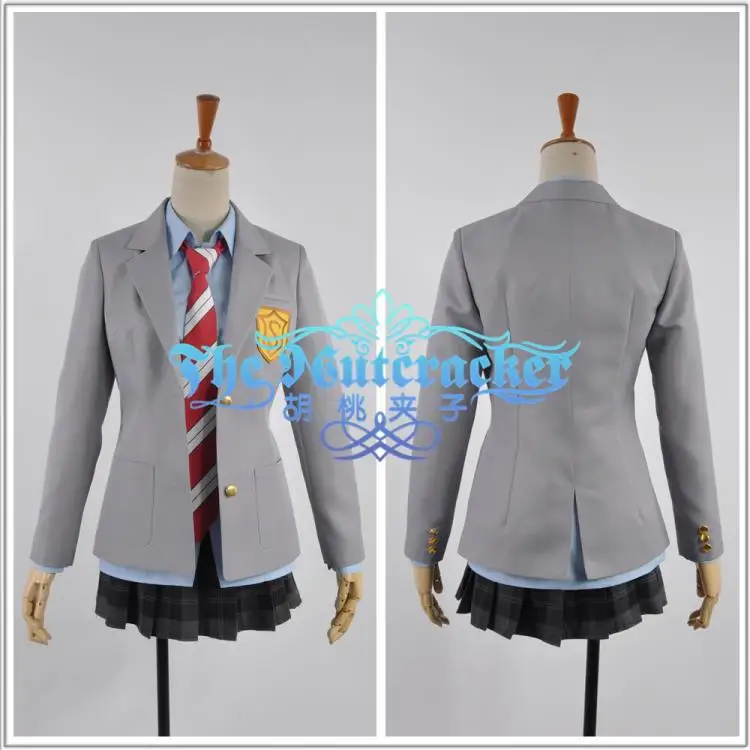 Shigatsu Wa Kimi No Uso (Vaše lži v dubnu) Misono Kaoru Cosplay Japonská škola Uniform, Perfektní vlastní pro vás!