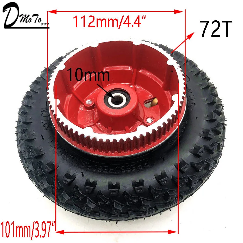 200X50 Wheels With Drive Gear 8X2" Tire and Inner Tube for Electric Scooter Wheel Chair Truck Pneumatic Trolley Cart