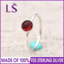 LS 100% 925 Sterling Silver July August September Droplet Birthstone Ring For Women DIY Fashion Rings.Christmas Wedding Rings N