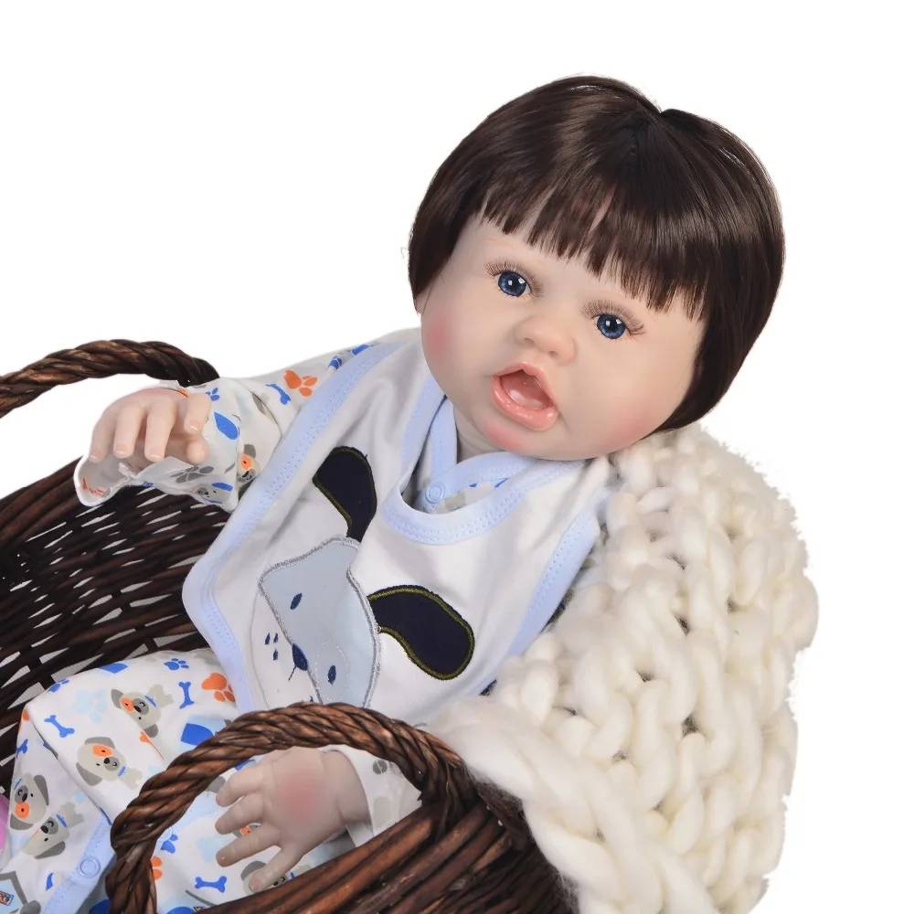 Кукла Bebe reborn 55 см силиконовая виниловая Reborn для маленьких мальчиков 1 шт.