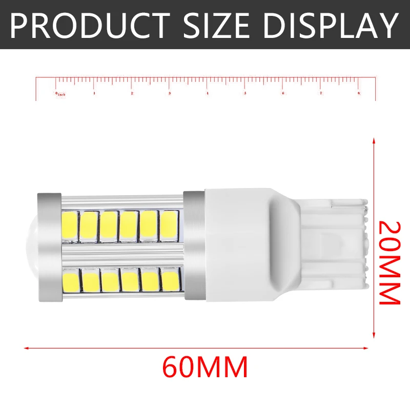 2 шт. T20 7440 W21W WY21W 33 smd 5730 5630 Светодиодный автомобиль желтый Поворотная сигнальная лампа красный тормозной светильник белого Авто Задние фонари 12V