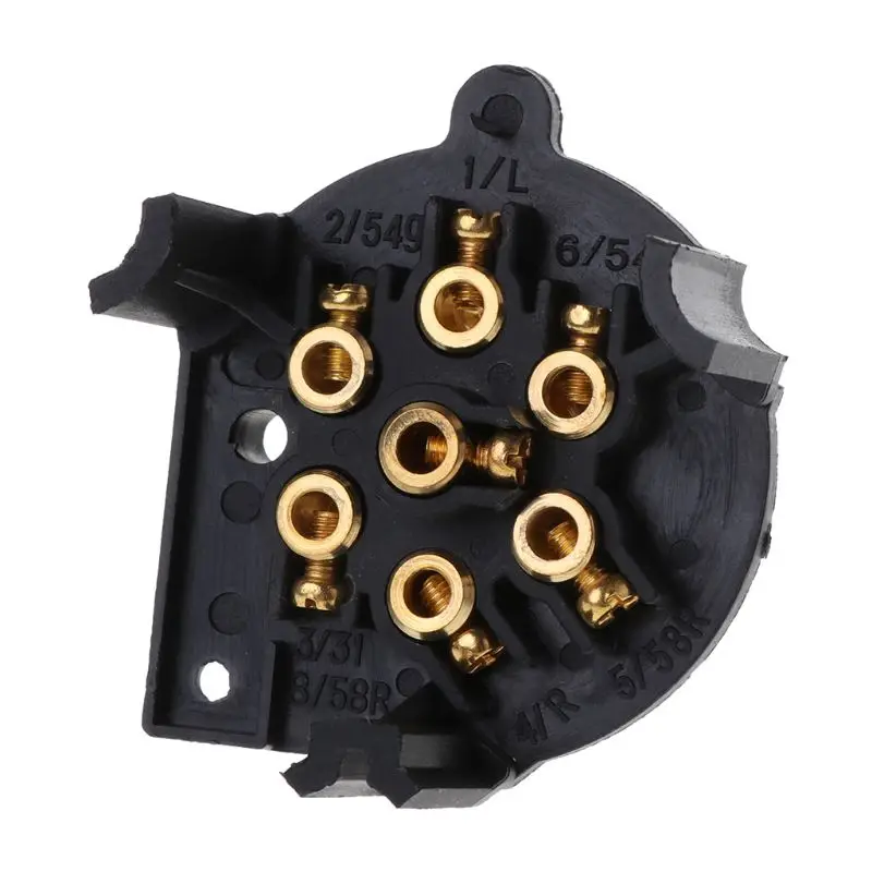 دائم 12 V 7 دبوس البلاستيك الأوروبية مقطورة المقبس السحب بار الكهرباء موصل مع حلقة مطاطية دائم 12 V 7 دبوس البلاستيك الأوروبية مقطورة المقبس السحب بار الكهرباء موصل مع حلقة مطاطية