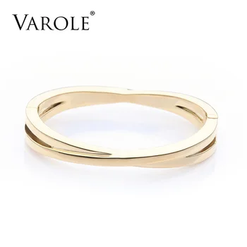 

VAROLE 100% Copper Love Cuffs bracelets & bangles for woman Women pulseira feminina Gold Color bracelet jonc manchette femme