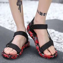 BVNOBET/летние мужские сандалии; выразительная обувь на плоской подошве для взрослых; Мужская камуфляжная Повседневная пляжная обувь; мужские сандалии-гладиаторы; Sandalias Hombre