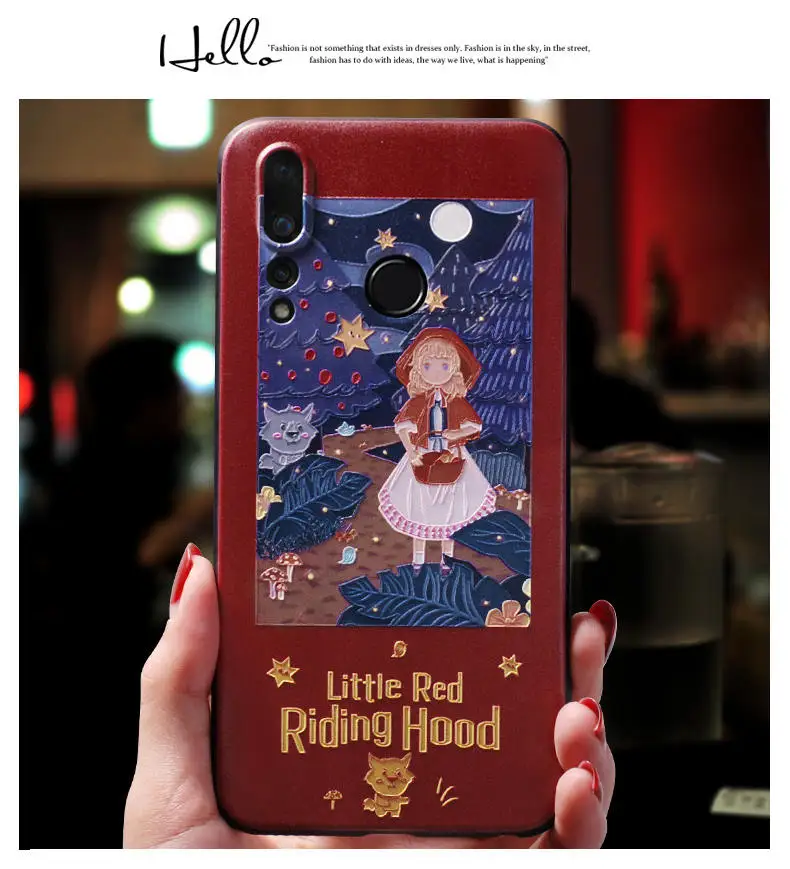 The little prince&little red riding hood Emboss case For Huawei nova 5 Pro,5i,Nova 4,nova 4e(P30 Lite),nova 3,Nova 3e(P20 Lite
