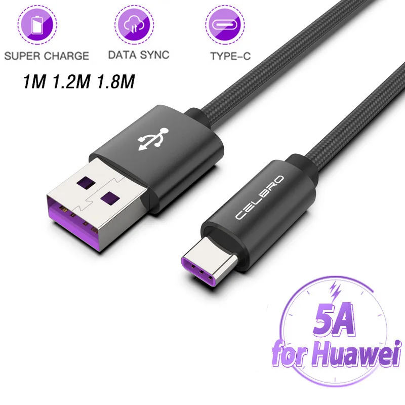 Для Huawei P30 P20 Pro Honor 10 V20 Mate X 20 Supercharge 5A Usb Type C кабель для быстрой зарядки Type-C usbc Kabel |