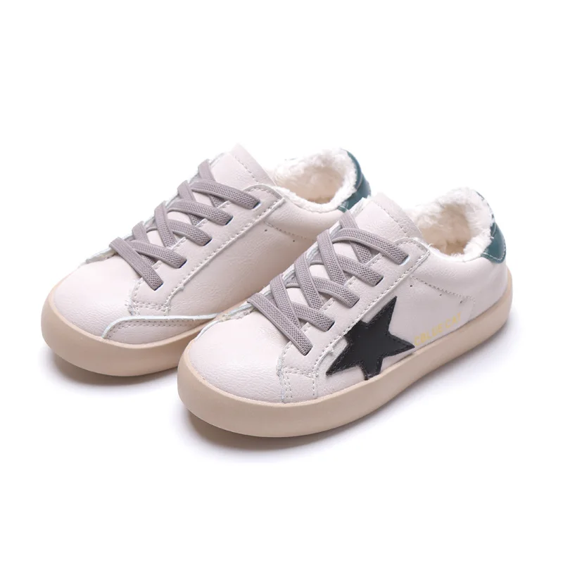 

2019 Winter New Warm Velvet Thickening Casual Shoes Star Fashion Children's Shoes Hot Sale New Trend Anti-skid Children's Shoes