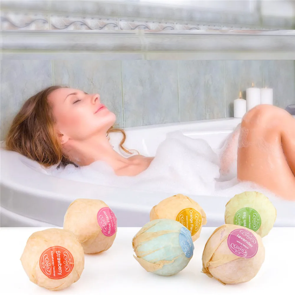 Органические шарики для ванны Пузырьковые соли для ванны мяч эфирное масло ручной работы спа стресс