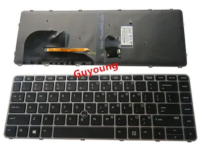 95% Новый ноутбук с подсветкой английскую клавиатуру для HP Elitebook 840 G3 745 Тетрадь US