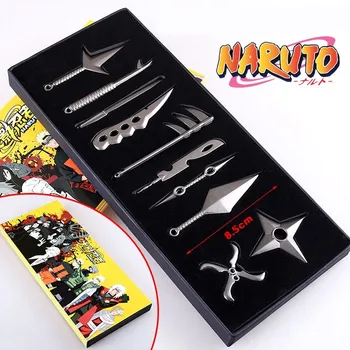 

10pcs/set Cosplay Must-own collection suit Cosplay Naruto Ninja Sasuke/Kakashi weapons toy Stage performance props child gift