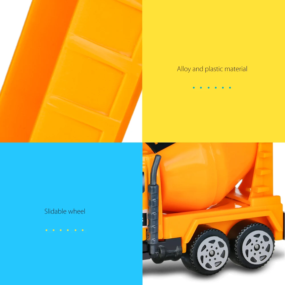 Mini Engineering Car Diecast Alloy Construction Vehicle Dump-car (5)