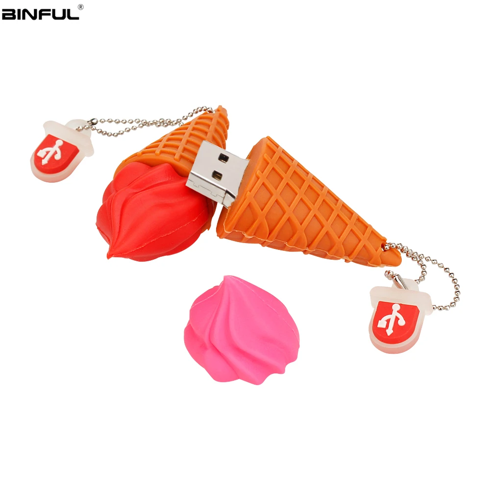 Usb Flash Drive Cartoon Ice Cream Cones Pen Drive 128GB 64GB 32GB Usb Stick 16GB 8GB 4G High Quality Cute Pendrive Free Shipping (5)