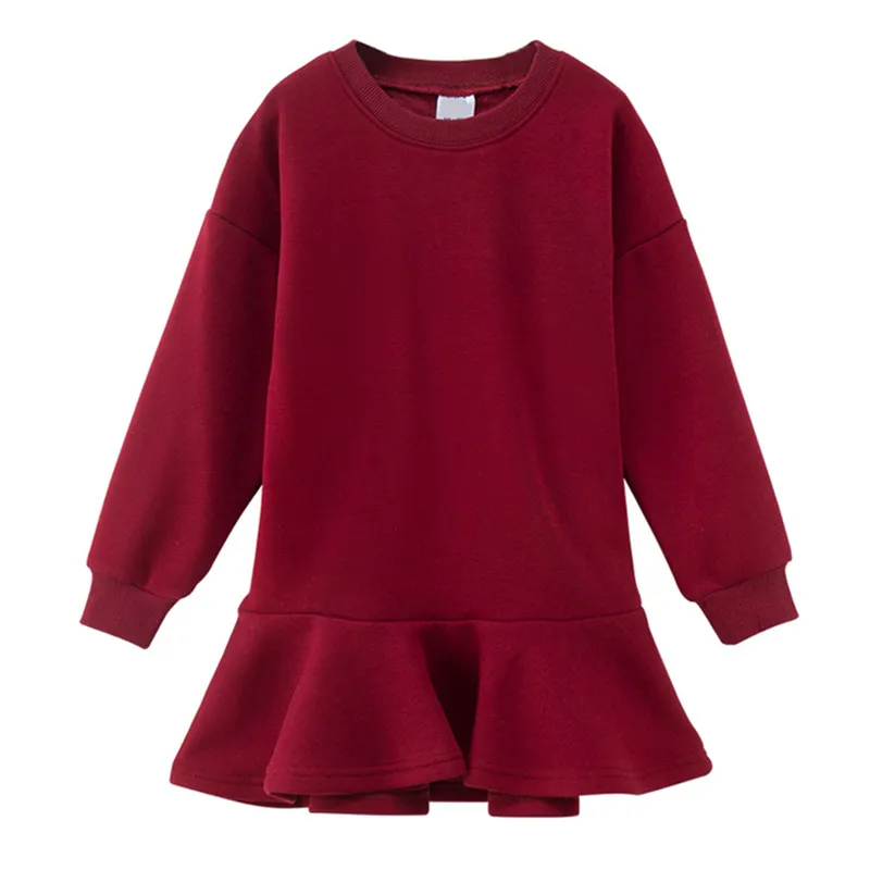 kids & big girls long sleeve rib hem fleece ruffle flare princess party dresses child wine red coffee tail winter dress цена kids & big girls long sleeve rib hem fleece ruffle flare princess party dresses child wine red coffee tail winter dress цены онлайн