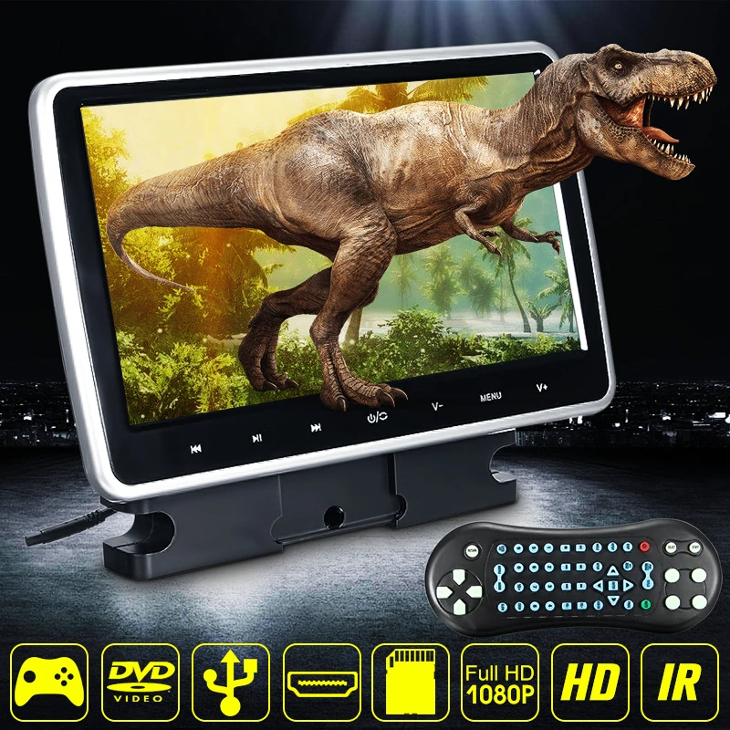 

10 inch Car DVD Player Active HD Touchs Headrest Monitor Game Handle LCD 1024X600 Portable Car DVD Player