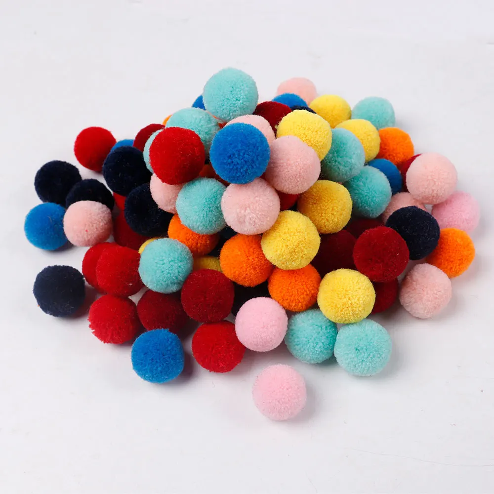 50Pcs Mixed Color Small Pom Pom Ball for Home Garment Party Carft Decoration Children Handmade DIY Kids Toys Materials